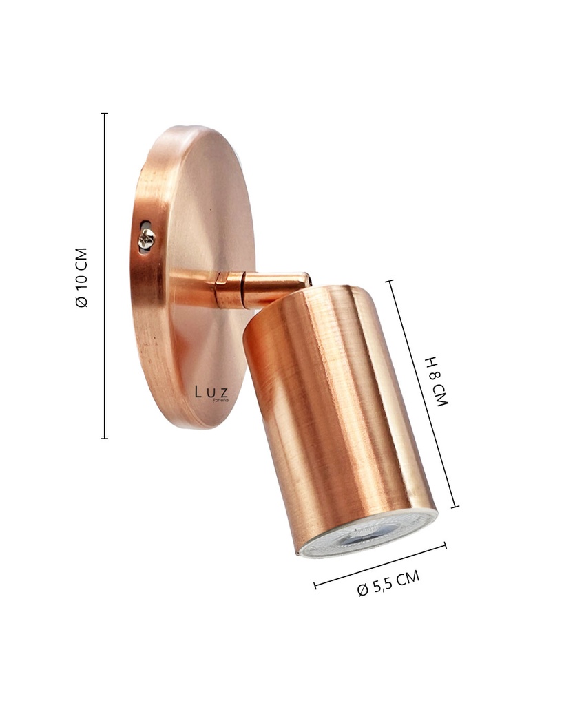 LÁMPARA APLIQUE SPOT MOVIL 1LUZ LED DICRO