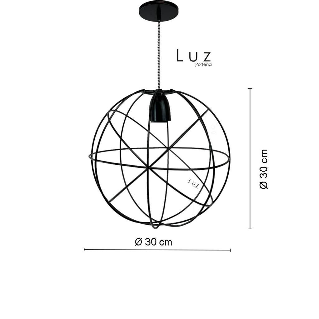 LAMPARA COLGANTE ÁTOMO NEGRO