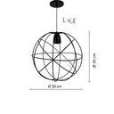 LAMPARA COLGANTE ÁTOMO NEGRO