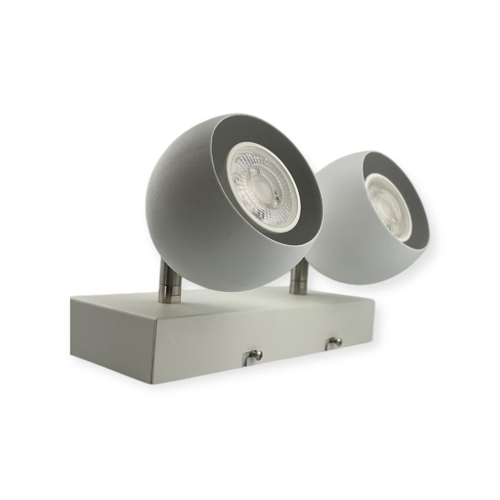 LÁMPARA APLIQUE 2 LUCES LED GU10