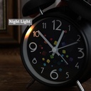 RELOJ DESPERT. C/CAMPANA NEGRO 9,5CM 