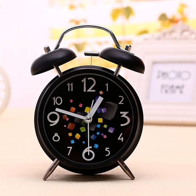 RELOJ DESPERT. C/CAMPANA NEGRO 9,5CM 