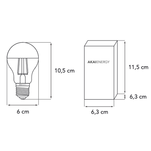Lámpara Vintage Led Cabezal Reflector 6w 2700k E27 Akai