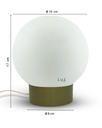 Lámparas Globo Vidrio 15Ø Mod: 8x15 Base Metal Color
