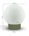 Lámparas Globo Vidrio 15Ø Mod: 8x15 Base Metal Color