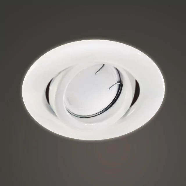 Spot Embutir Movil Orientable Ext.11cm Con Zocalo Gu10 (Sin Dicro) Blanco Texturado