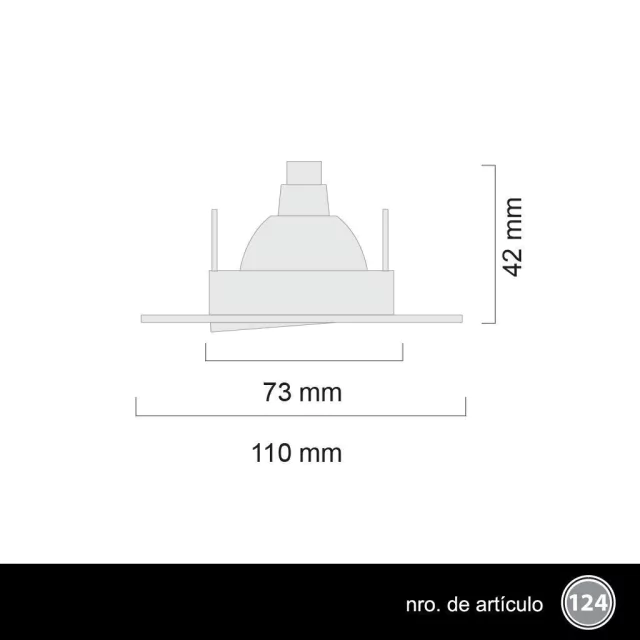 Spot Embutir Movil Orientable Ext.11cm Con Zocalo Gu10 (Sin Dicro) Blanco Texturado
