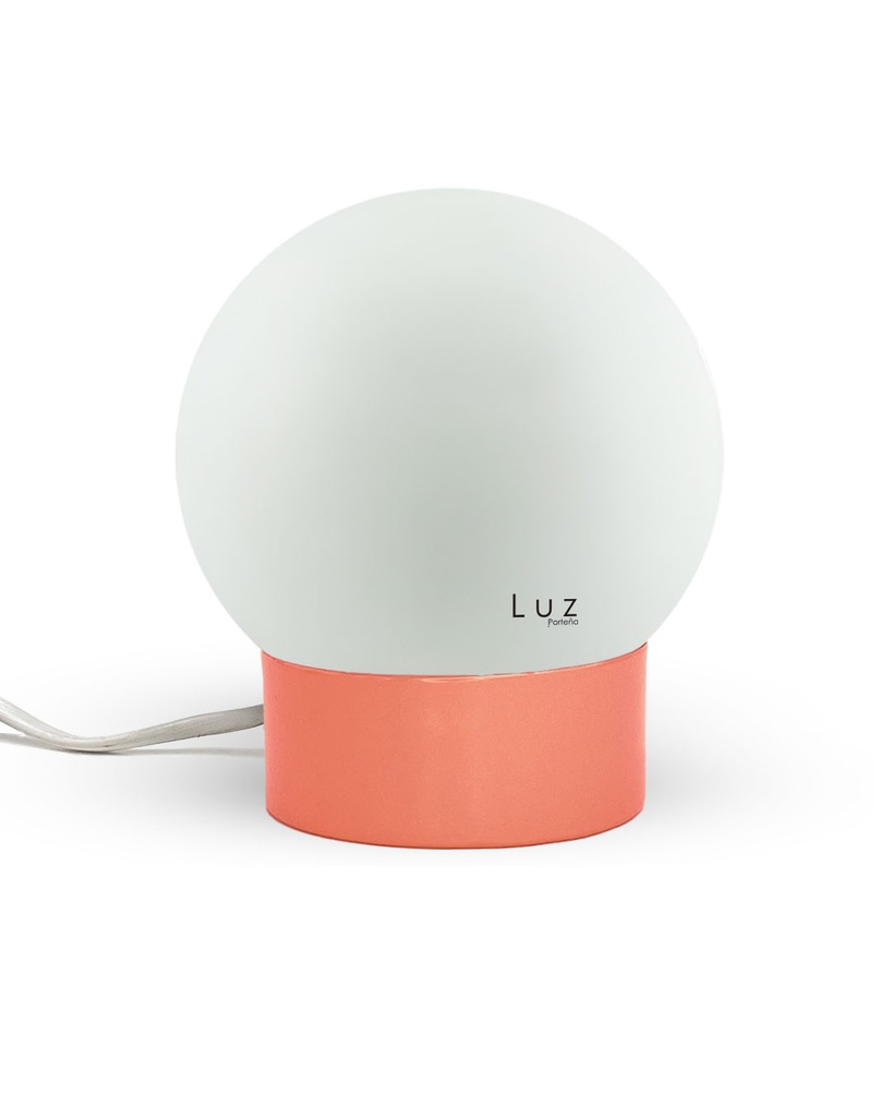 Lámparas Globo Vidrio 12Ø Mod: 8x12 Base Metal Color