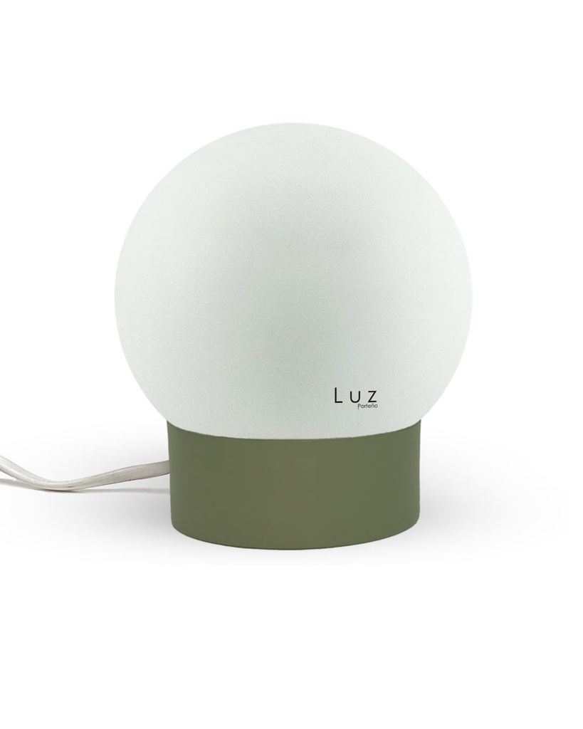 Lámparas Globo Vidrio 12Ø Mod: 8x12 Base Metal Color