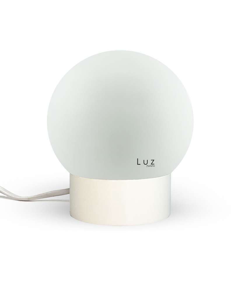 Lámparas Globo Vidrio 12Ø Mod: 8x12 Base Metal Color