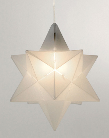 [300-6103] Lamp.Colg. Estrella Plast.29Cm Blanco