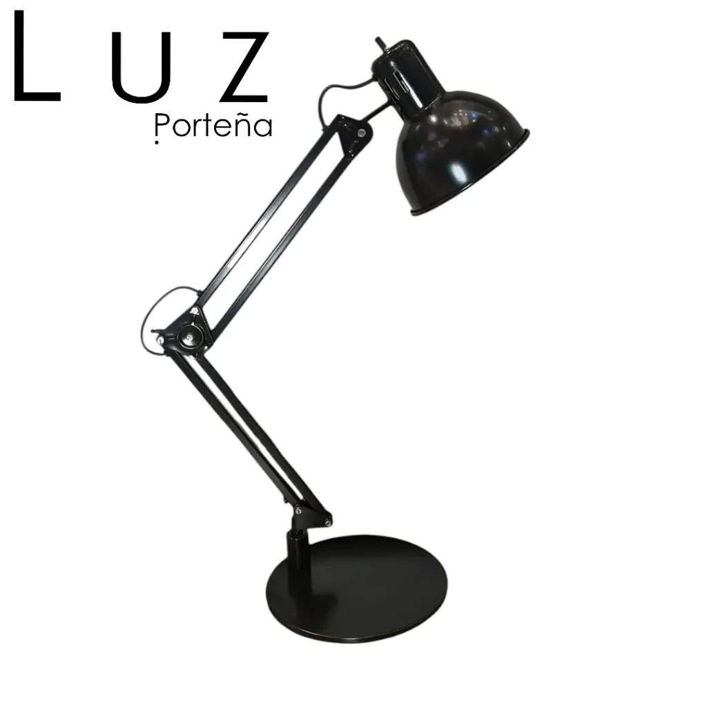 [050-310-PIN] Lámpara de Escritorio Móvil Tipo Pixar Negra E27