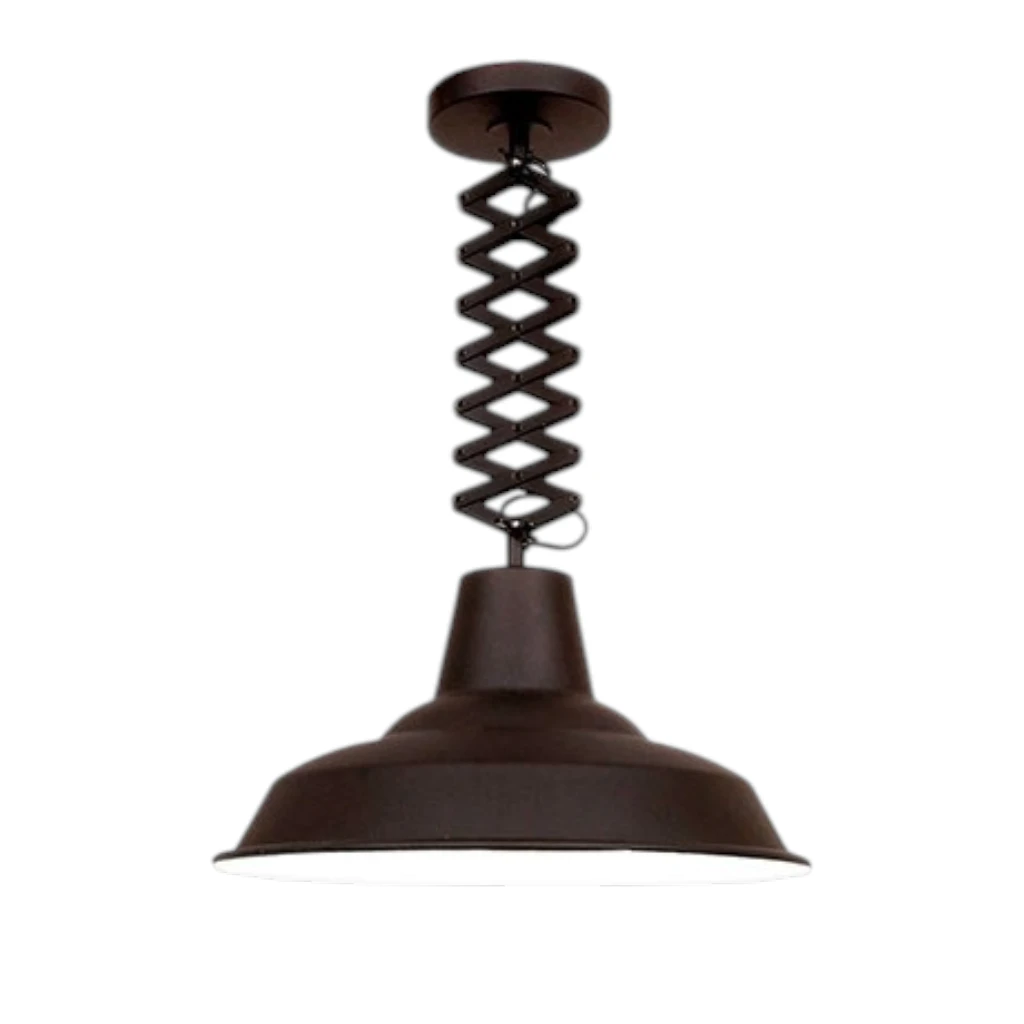 [050-87E-MIC] Lámpara Colgante Industrial Extensible Negro Micro Tex (Ø36cm)