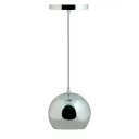 Lámpara Colgante Bocha Cromo 15cm Esférica Moderna