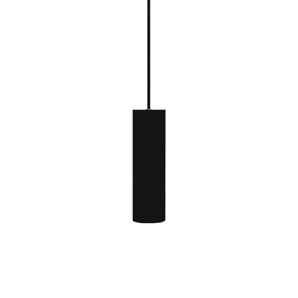 [691-TC10-NE] Lámpara Tubo Dicro Colgante 20Cm Negro Sin Floron