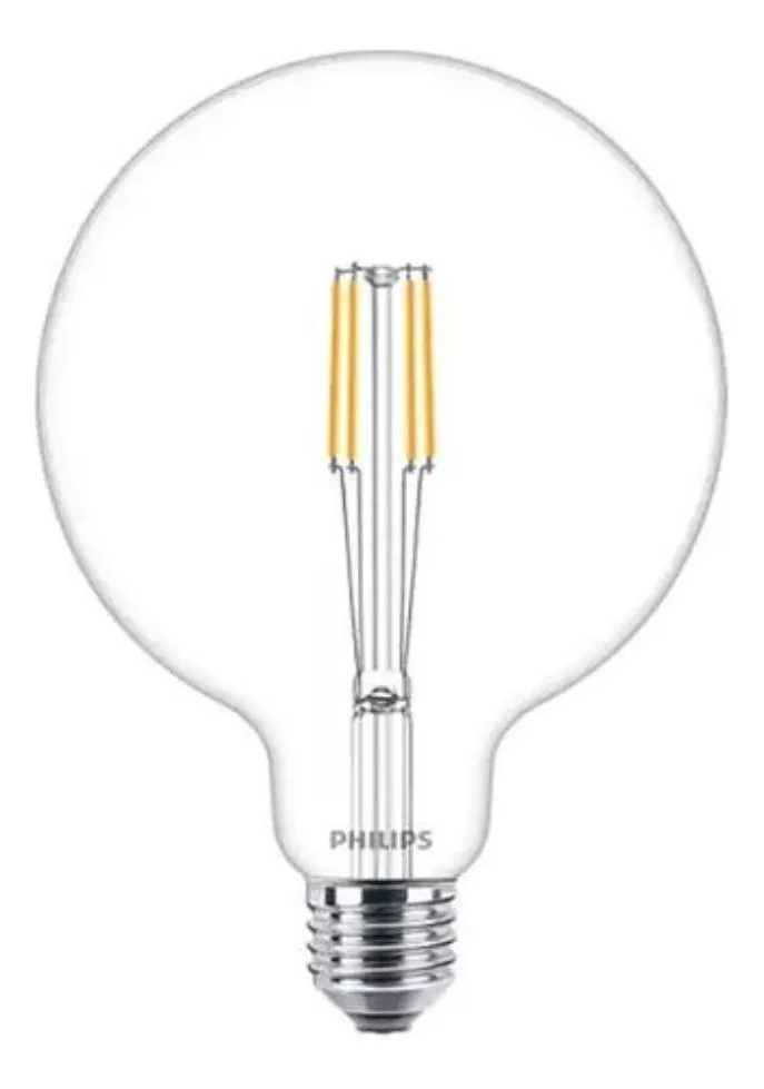 [653-6WG1203000KE27] Lámpara Led 6W Globo Filamento G120 E27 3000K Philips