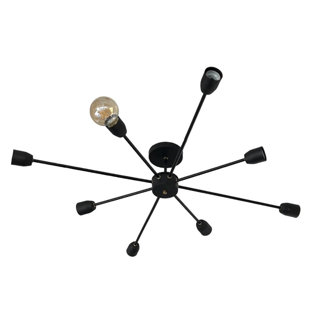 Lámpara Plafón Araña 8 Luces Estilo Industrial