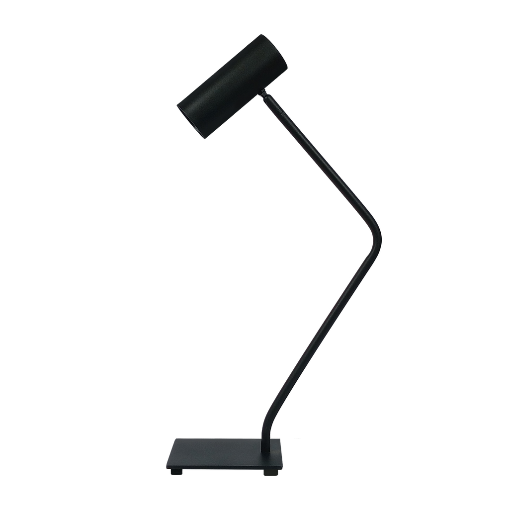 [691-LM13-NE] Lámpara Mesa Escaleno Cabezal Movil Spot Dicro Negro