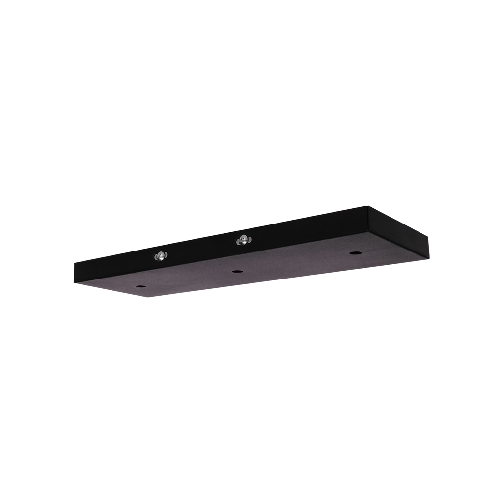 [691-233-NE] Base Rectangular 32Cm (32X10 H2Cm) 3 Luces Para Cabezal O Spot Negro