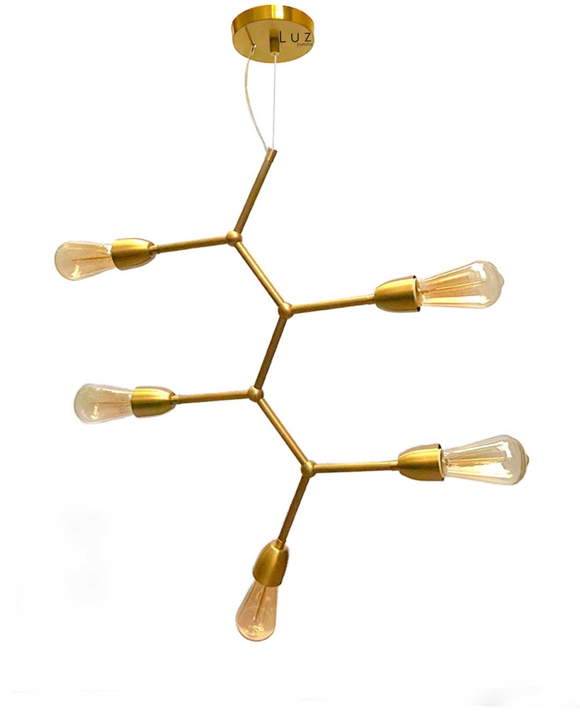 [LP-LCAR5L_BR] Colgante Araña Moderno Ramas 5 Luces