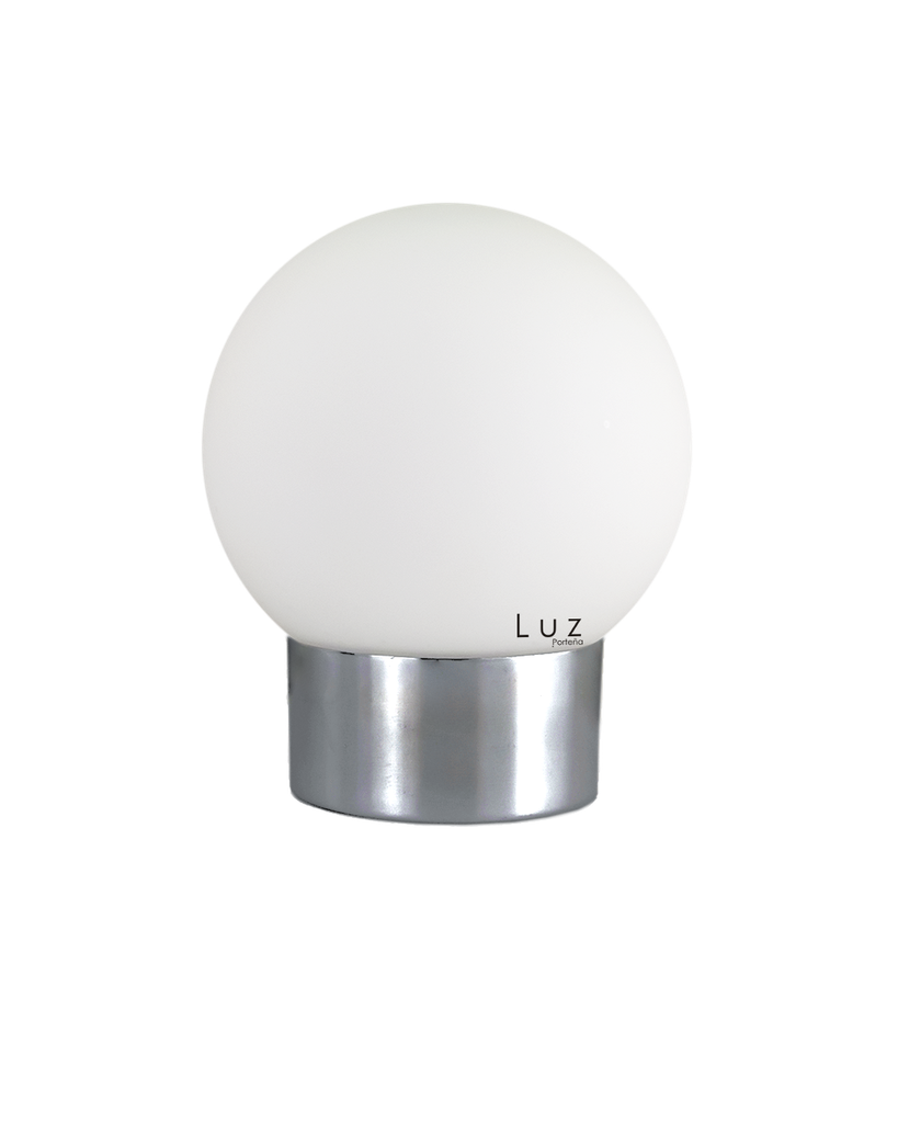 [LP-LMGH06X10OS-13] Lámpara Globo Porteño 10Ø Hierro Mod: 6X10 Base Colores Metal Mate (Cromado)