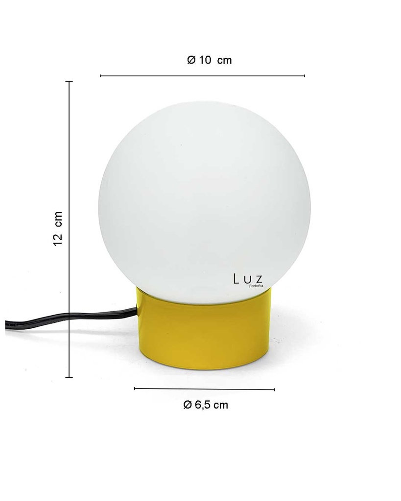 LÁMPARA GLOBO PORTEÑO 10Ø HIERRO MOD: 6X10 BASE COLORES VARIOS 
