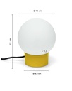LÁMPARA GLOBO PORTEÑO 10Ø HIERRO MOD: 6X10 BASE COLORES VARIOS 