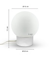 Lámpara Globo Porteño 10Ø Hierro Mod: 6X10 Base Colores Varios
