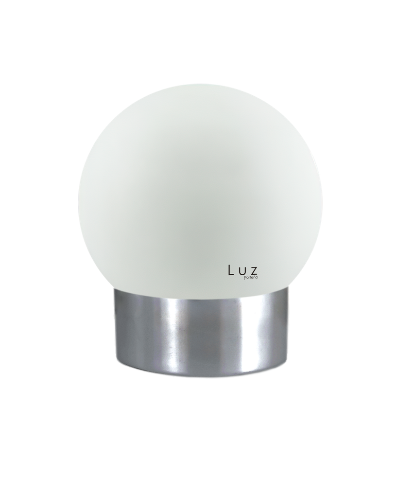 Lámpara Globo Porteño 12Ø Hierro Mod: 8X12 Base Colores Metal Mate