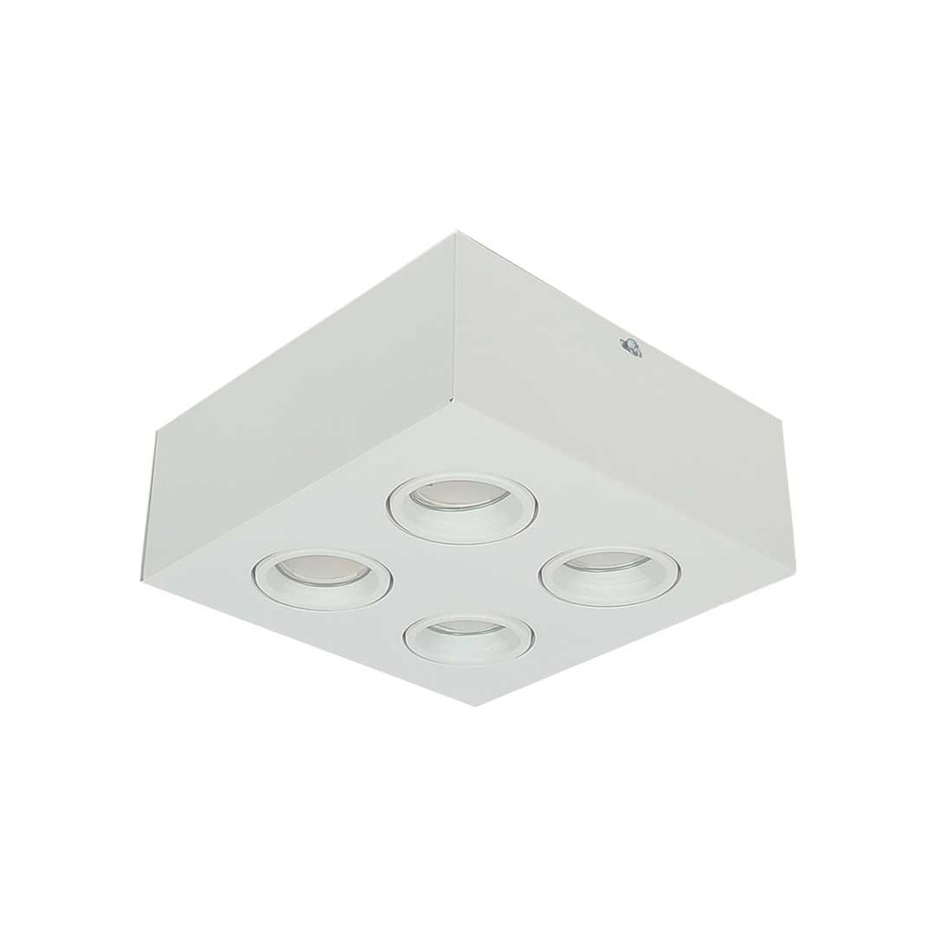 Plafón Dicro Cardanico Cuadrado 4 Luces