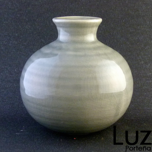 Florero Ceramico Crack 5,5X11 Gris