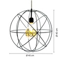 Lámpara Colgante Átomo Negro