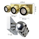 Lámpara Aplique 3 Luces Led Gu10 Metalizada
