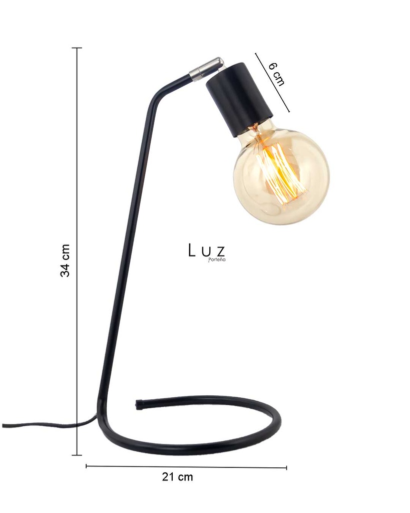 Lámpara de Mesa Cobra H38 Cm Cabezal Recto
