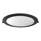 [666-5881] Plafón Embutir 18W Redondo Luz Calida Marco Negro
