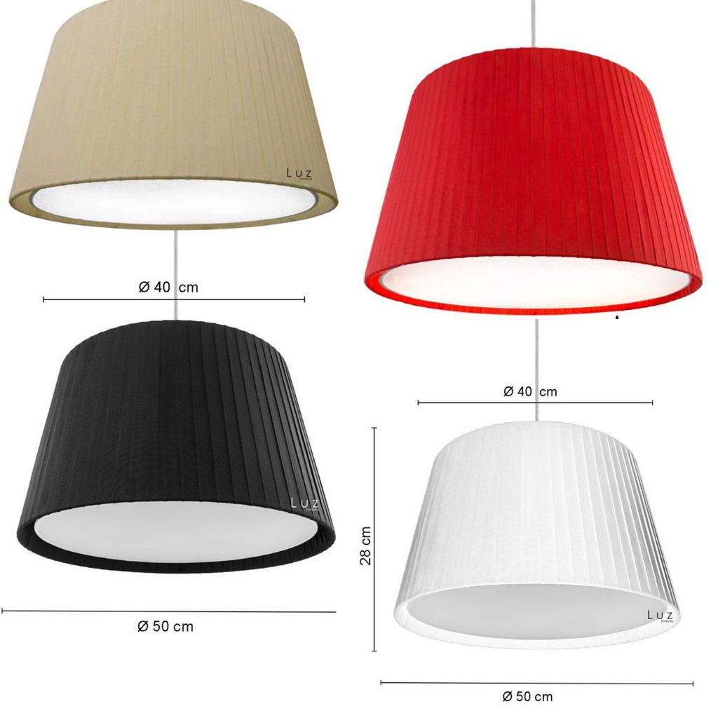 Lámpara Colgante de Cinta Beige 44-38-24 Con 1 Luz Sin Difusor 