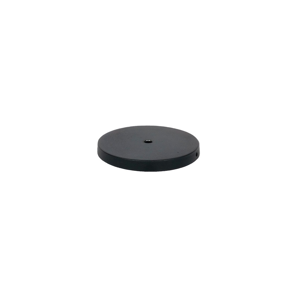 [691-230-NE] Base Redonda Ø 11,5Cm (11,5Xh1,1Cm) 1Luz Para Cabezal O Spot (Negro-Micro)
