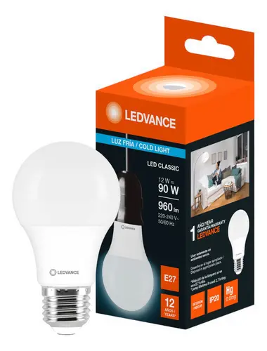 [666-554-F2336] Lámpara Led 12W E27 3000K Luz Fria Ledvance-Osram