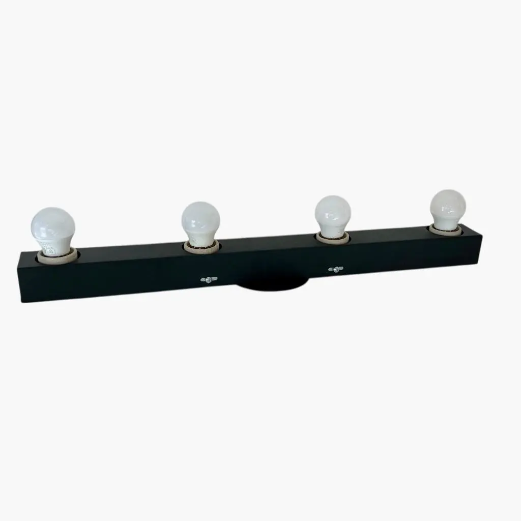 Lámpara Aplique Camarin 4 luces metal Negro