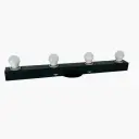 Lámpara Aplique Camarin 4 Luces Metal Negro