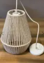 Lámpara Colgante Diamante de Cordón Algodón Natural 20 H 25 Cm 
