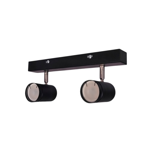 [691-240/C-10-NE] Aplique Oregón Dicro Listón de 2 Luces (Negro-Micro)