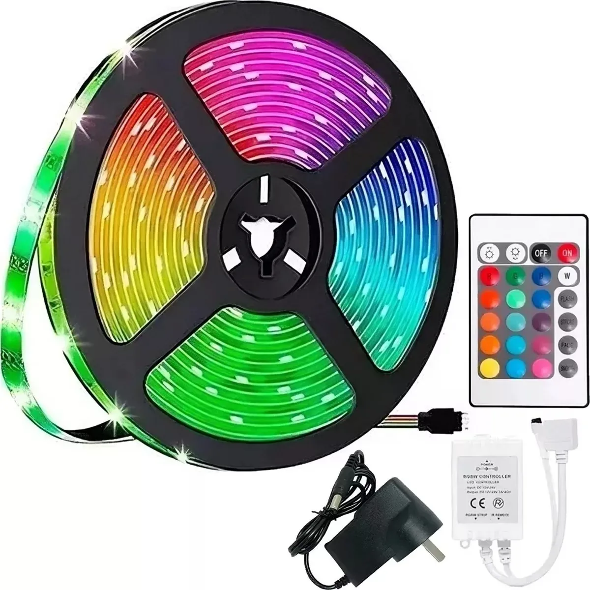 [666-5973A] Tira Led 5m Exterior 5050 IP65 Luz RGB Candela