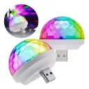 Lampara Mini Bola Luz Magica Led Rgb Usb Celular Otg Auto Parlante