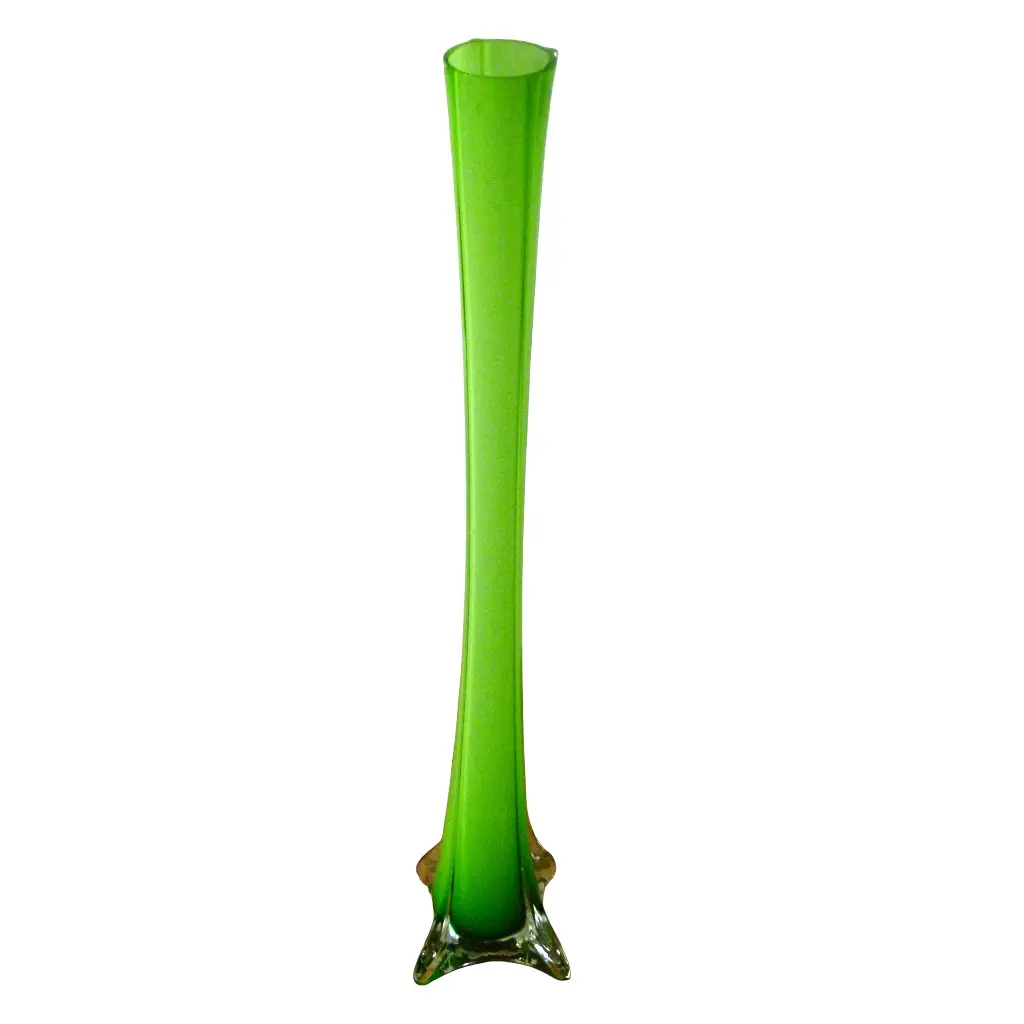 [250-4064] FLORERO VIDRIO 10X61X5 VERDE