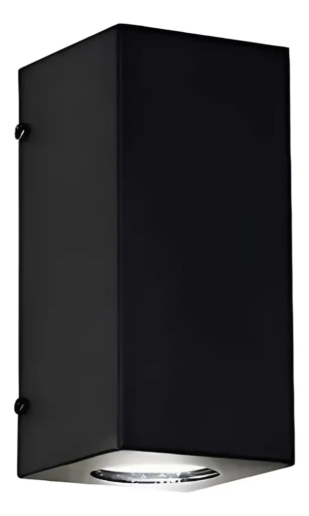 Aplique Difusor Luz Farol Bidireccional Negro Micro