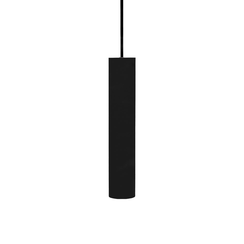 [691-TC11+10-NE] Lámpara Tubo Dicro Colgante 40Cm Negro Sin Floron