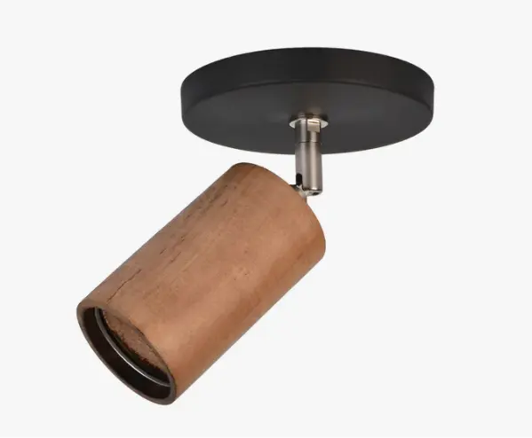 Lámpara Aplique Spot Madera Movil 1 Luz Led Dicro
