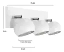 Lámpara Aplique 3 Bochas Luces Led Gu10 