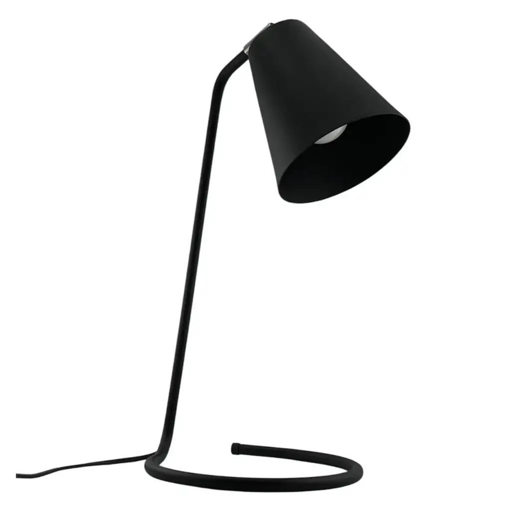 Lámpara de Mesa Cobra H38 Cm Cabezal Cono Negro Micro